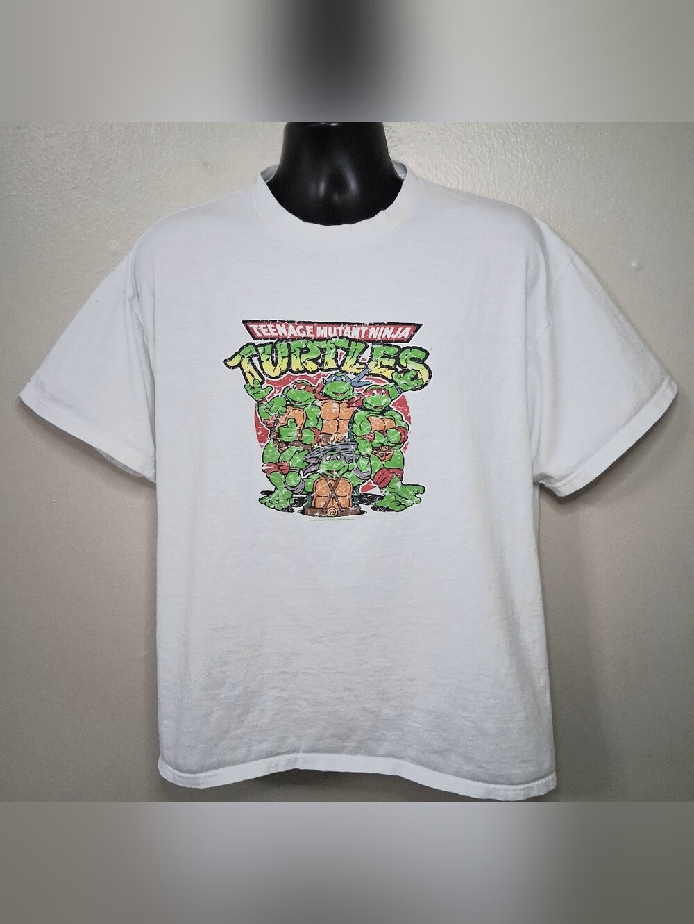 Vintage Y2K 2003 TMNT Teenage Mutant Ninja Turtles Adult XL T-Shirt White Delta